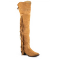 Stetson Glam (Tan) - Women's Suede Leather Cowgirl Boot