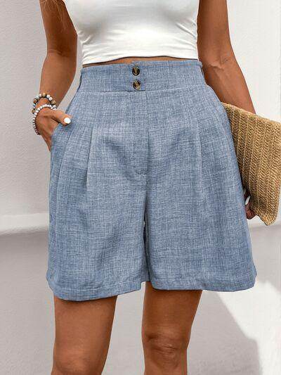 Perfee Frill Shorts with Pockets for Women Stylish Comfort