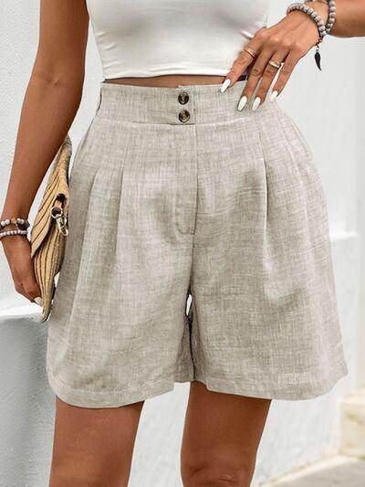 Perfee Frill Shorts with Pockets for Women Stylish Comfort