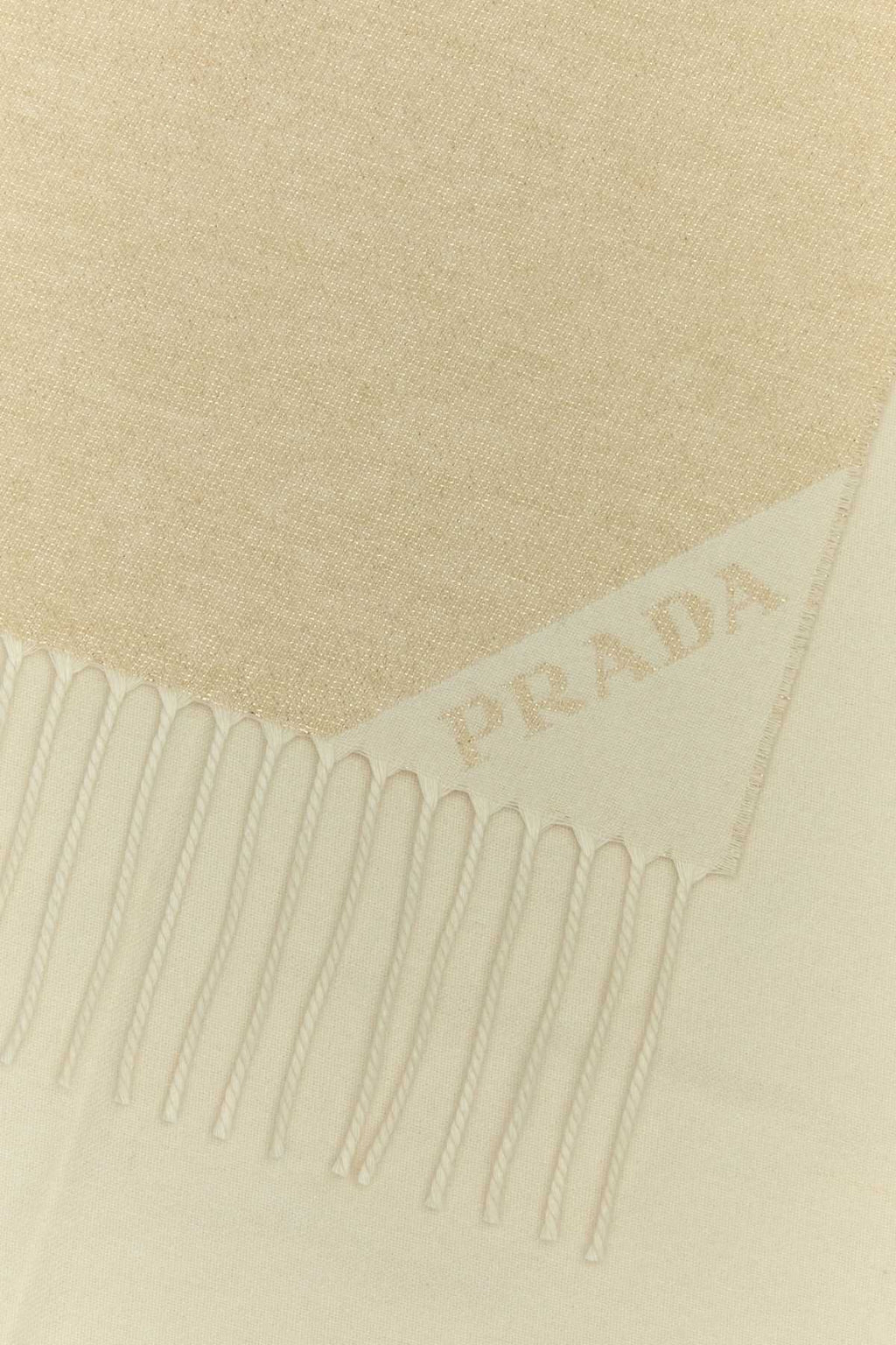 Prada Women Sand Silk Blend Scarf
