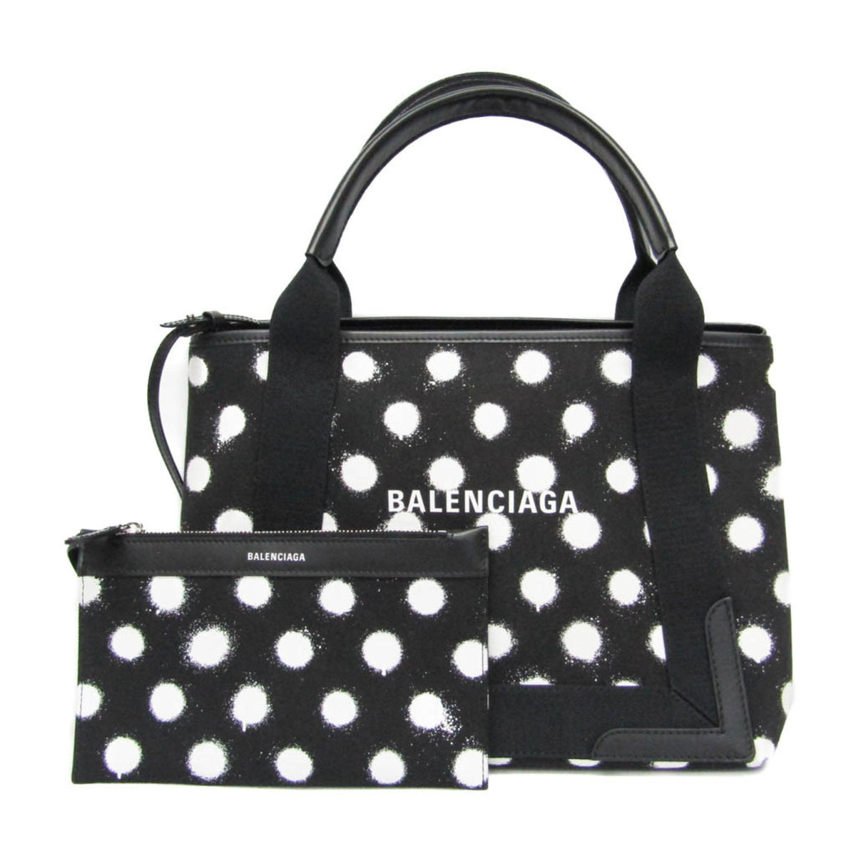Balenciaga Navy Cabas S · Dot Print