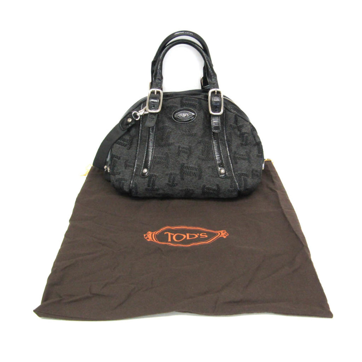 Tod's Small Boston · Canvas & Patent Leather