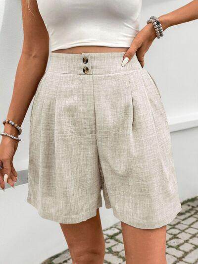 Perfee Frill Shorts with Pockets for Women Stylish Comfort