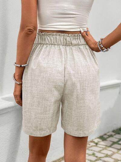 Perfee Frill Shorts with Pockets for Women Stylish Comfort