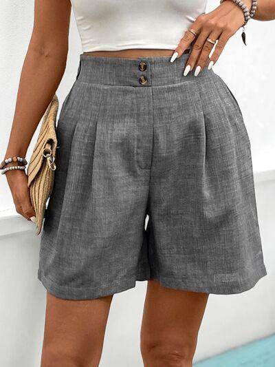 Perfee Frill Shorts with Pockets for Women Stylish Comfort