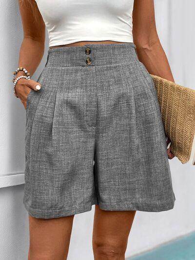 Perfee Frill Shorts with Pockets for Women Stylish Comfort
