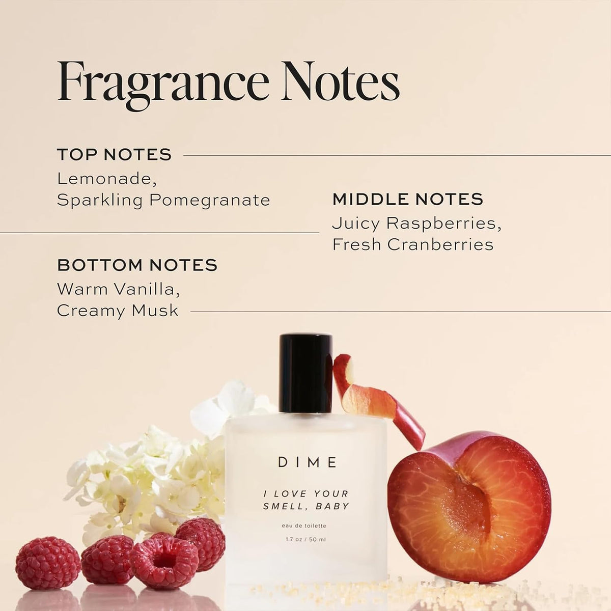 DIME Beauty 7 Summers Perfume for Women - Sweet Floral Eau de Toilette with Bergamot, Vanilla Orchid and Coconut, Clean, Vegan, Cruelty-Free Fragrance, 1.7 oz / 50 ml