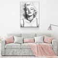Marilyn Monroe Canvas Wall Art, Black & White Marilyn Monroe Sketch, Marilyn Monroe Drawing, Marilyn Monroe Print