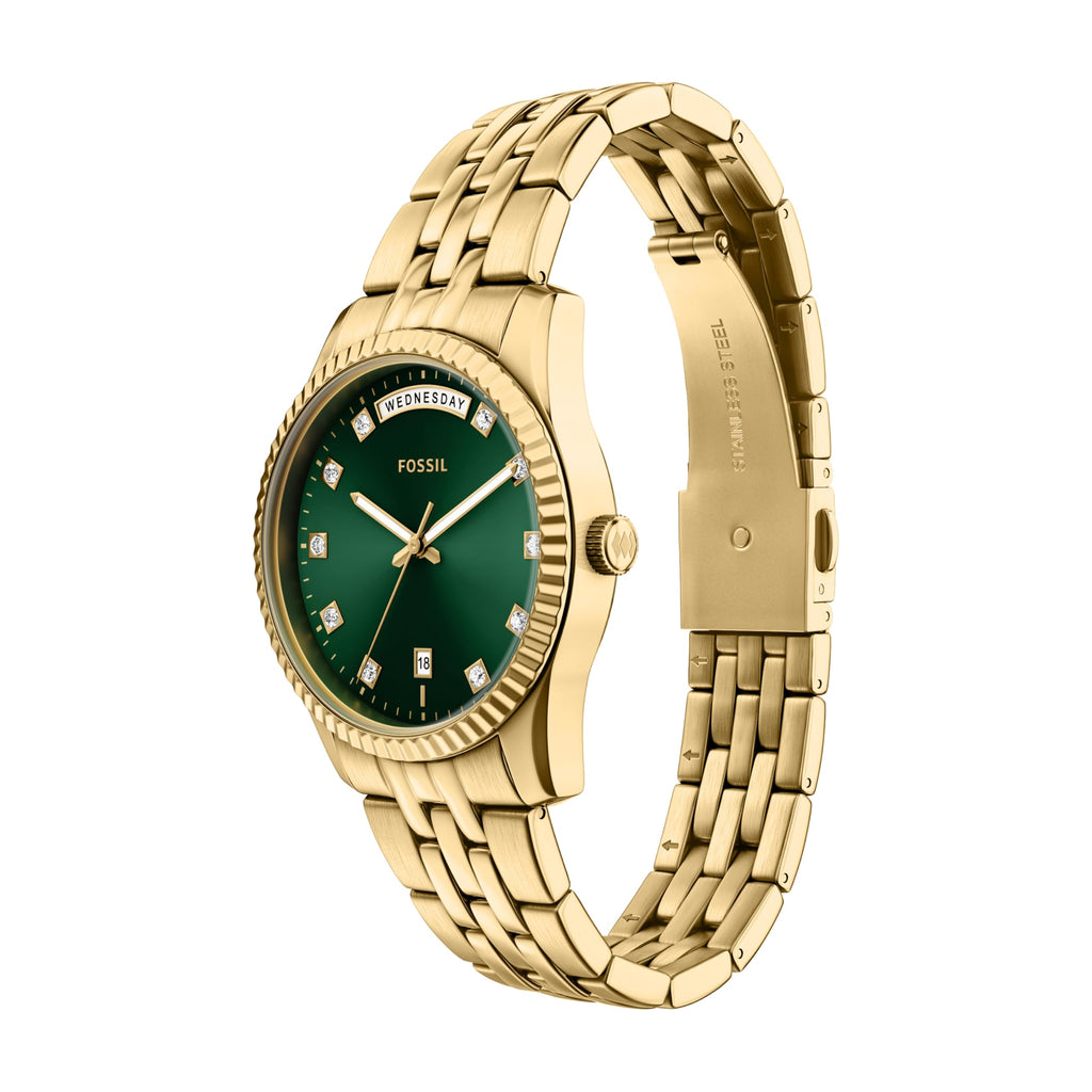 Fossil Women's Watch, Scarlette Quartz Stainless Steel Three-Hand Watch for Women