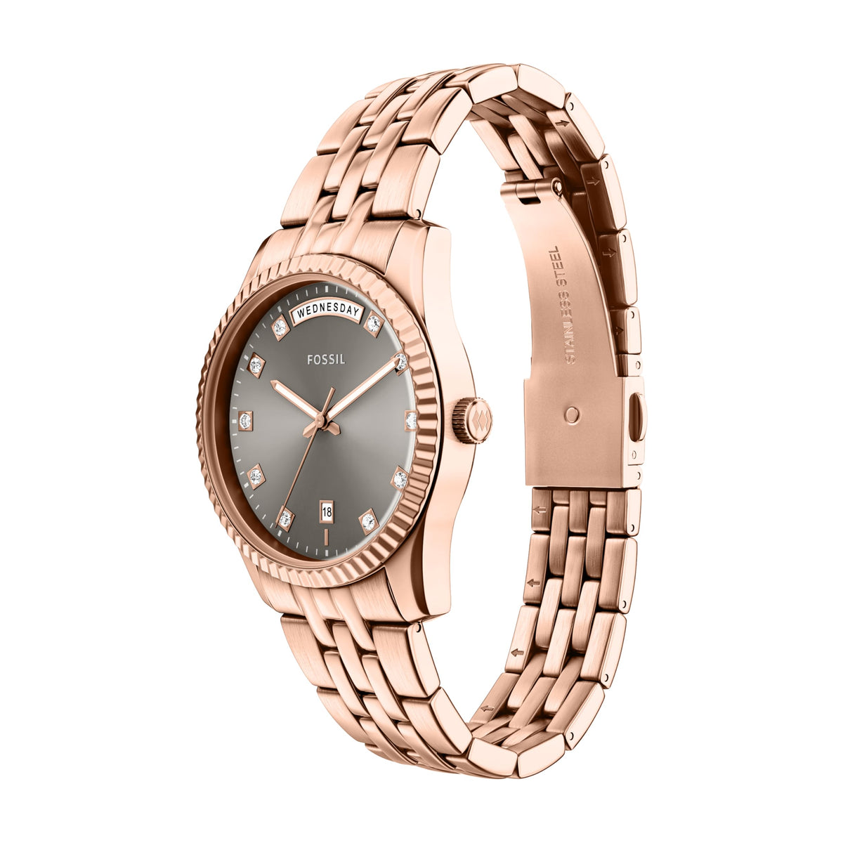 Fossil Women's Watch, Scarlette Quartz Stainless Steel Three-Hand Watch for Women