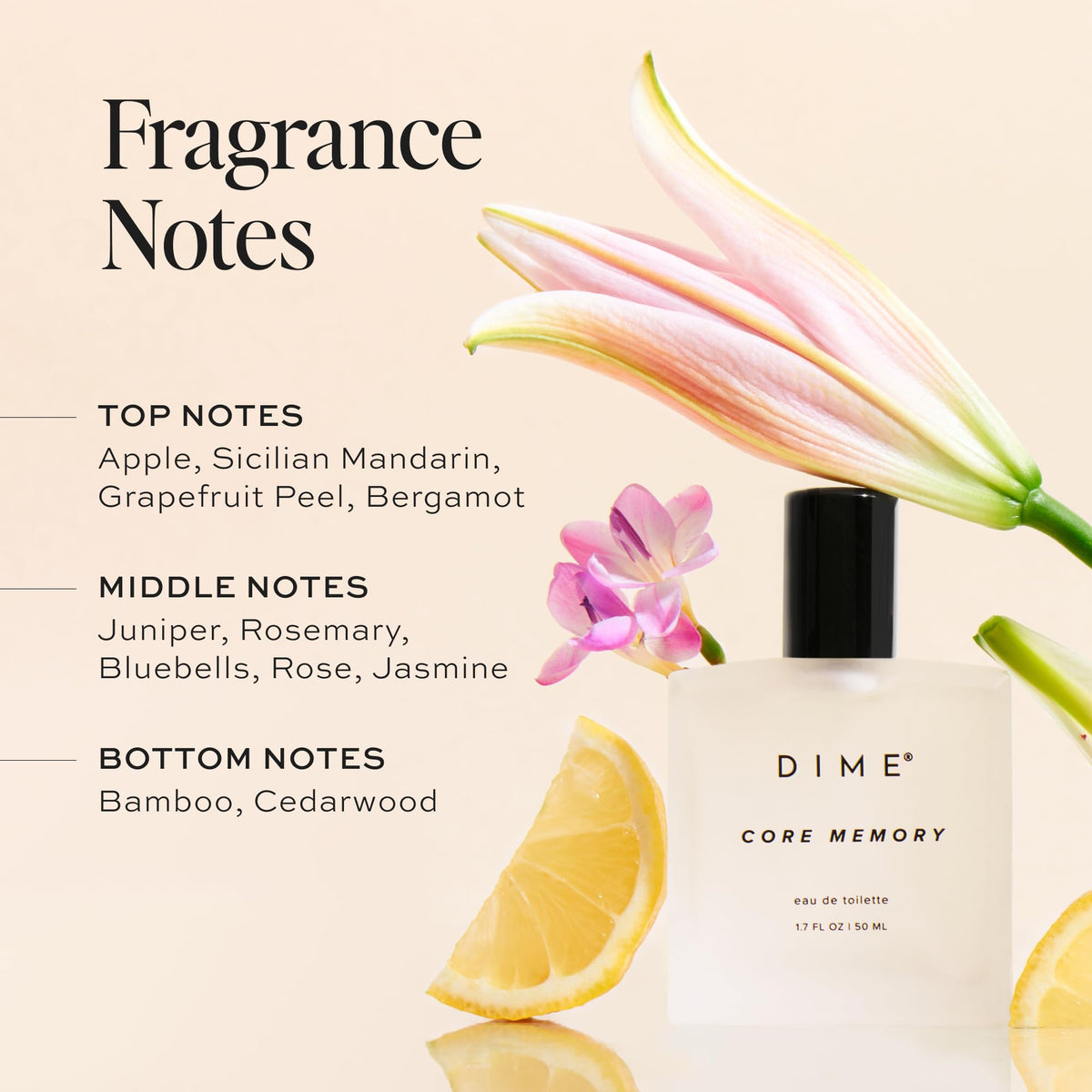 DIME Beauty 7 Summers Perfume for Women - Sweet Floral Eau de Toilette with Bergamot, Vanilla Orchid and Coconut, Clean, Vegan, Cruelty-Free Fragrance, 1.7 oz / 50 ml