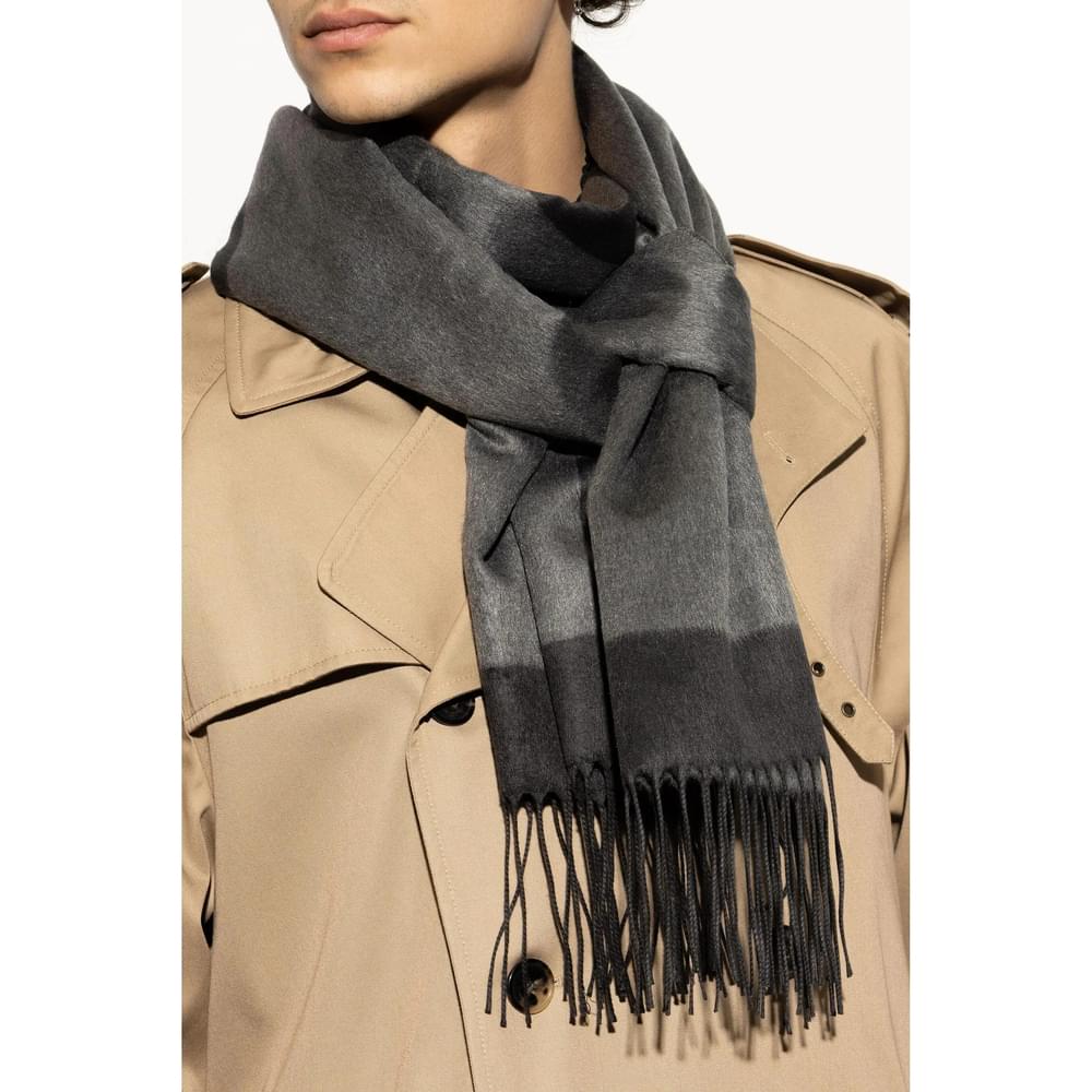 Saint Laurent Grey Scarves Men