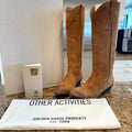 Golden Goose Wish Star Suede Leather Boots in Cognac Brown