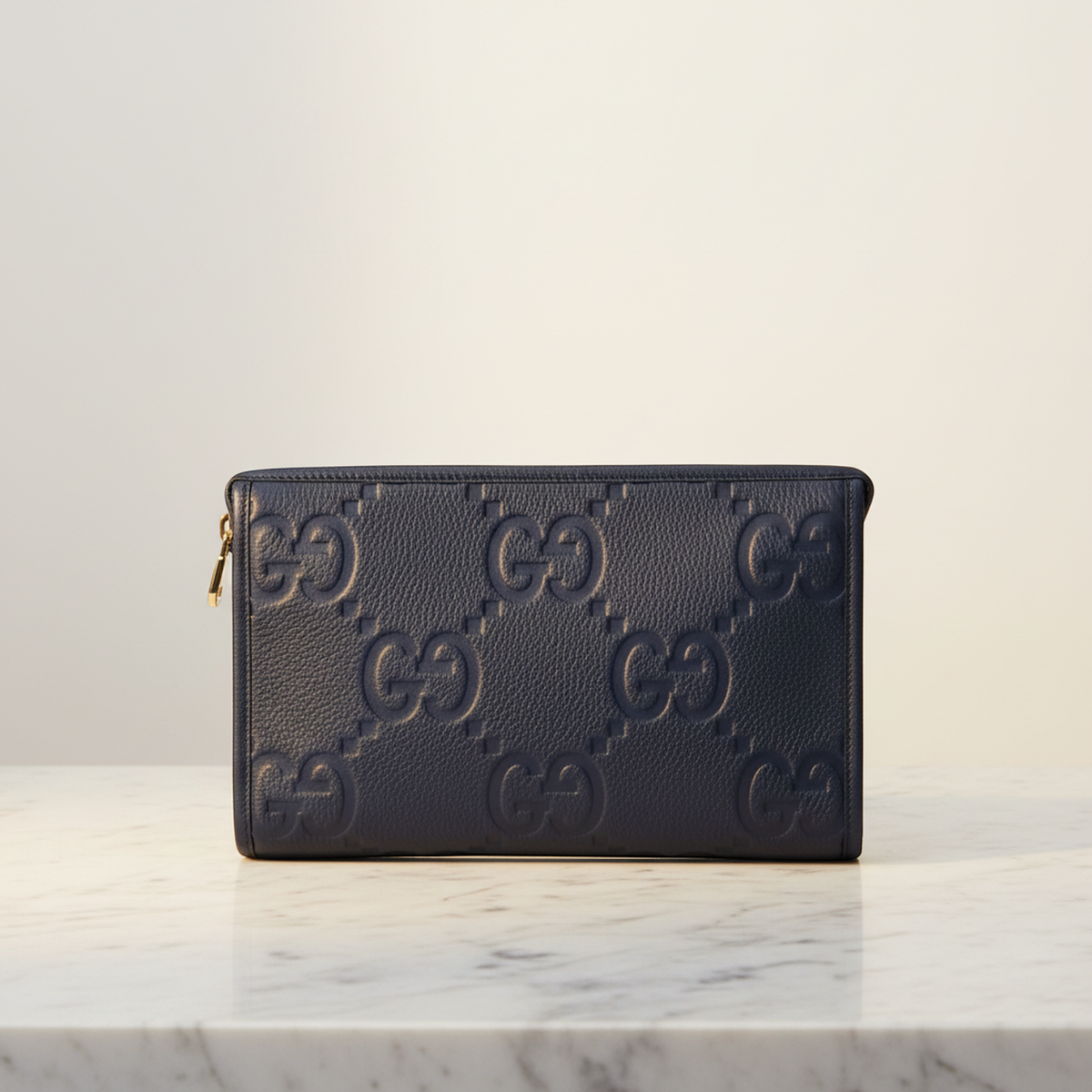 Gucci Jumbo GG · Leather Clutch