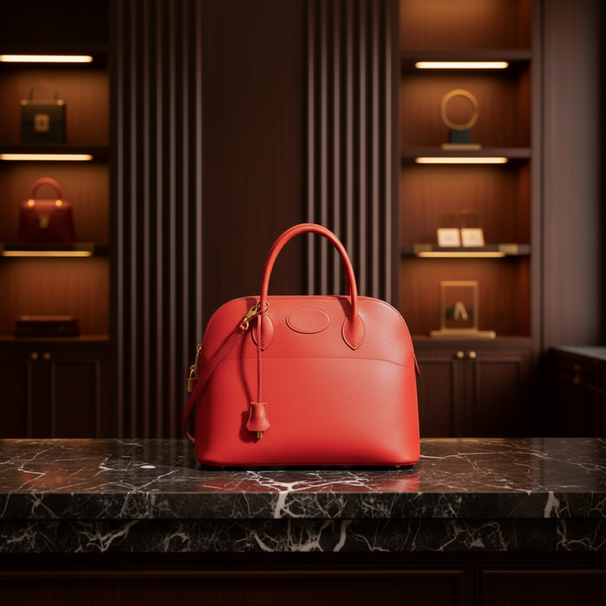 Hermès Bolide 35 · Courchevel Leather