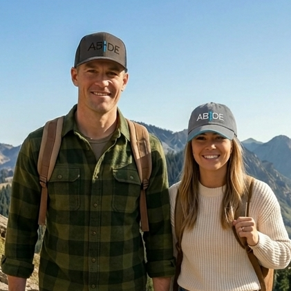 ABiDE (Sit - Dwell - Remain) - Brown on Brown - Trucker Hat