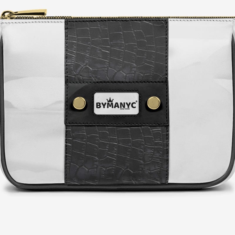 Handbag BYMANYC ® New York – Couture Vegan Vertical Band in Midnight Gold