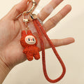 Bling Studded Monster Bunny Figure Phone Strap Keychain Bag Charm