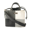 Lucy Medium Woven Crossbody Drawstring Bag