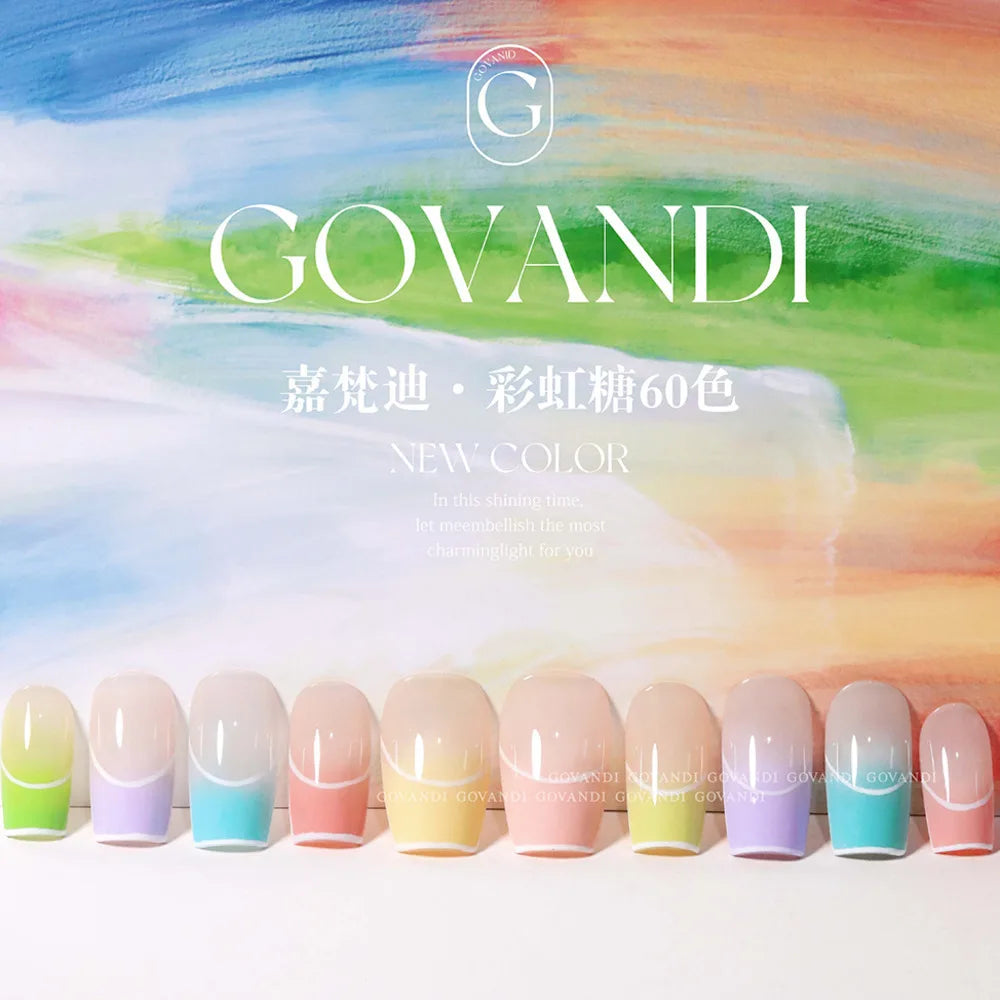 60 Colors Korean Style Loverly Macaron Gel Polish Set 15ML UV Gel Enamel Manicure Salon Soak Off Nail Polish Kit With Color Card