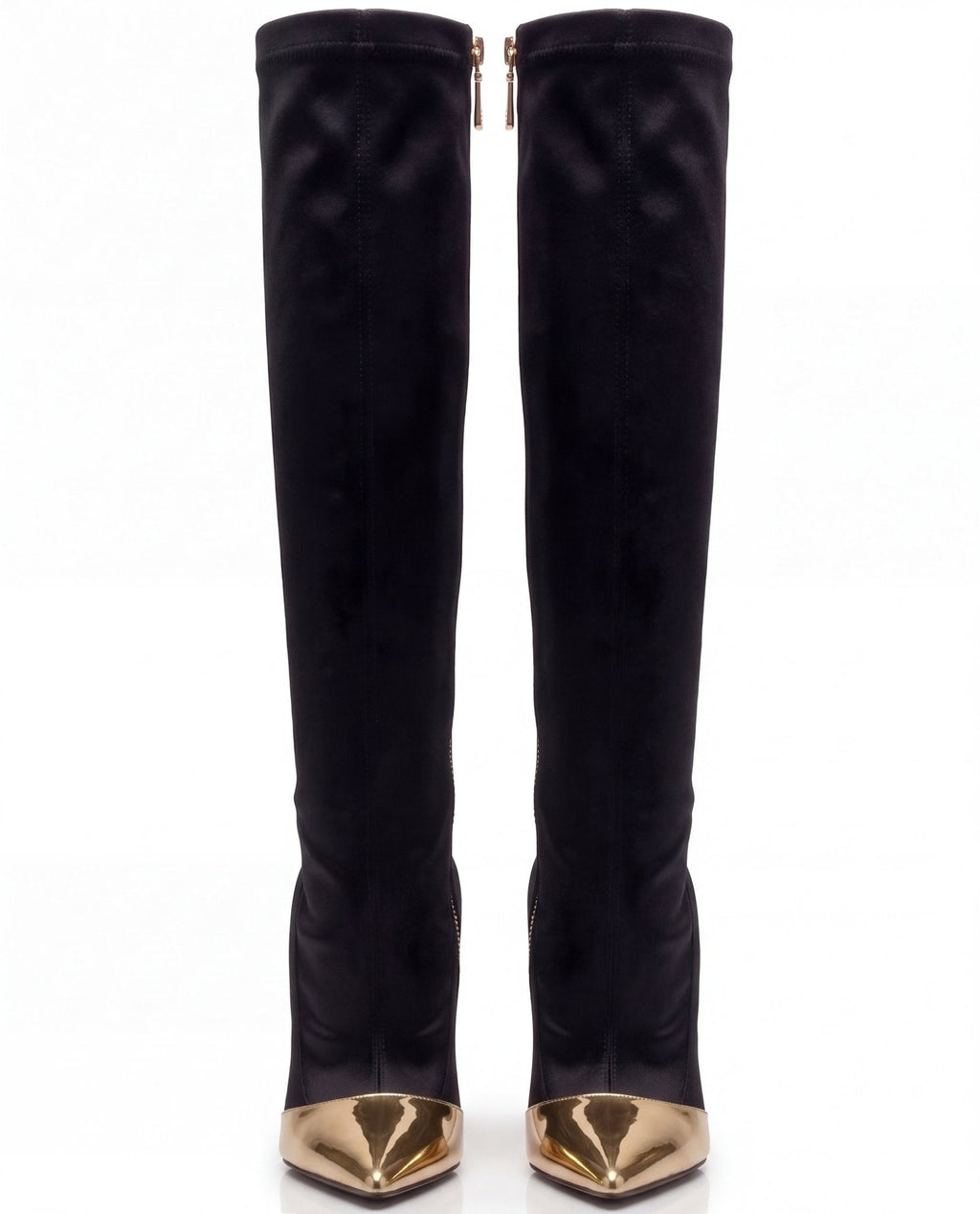 Devenir Obsidian Satin 100mm Knee-High Boot